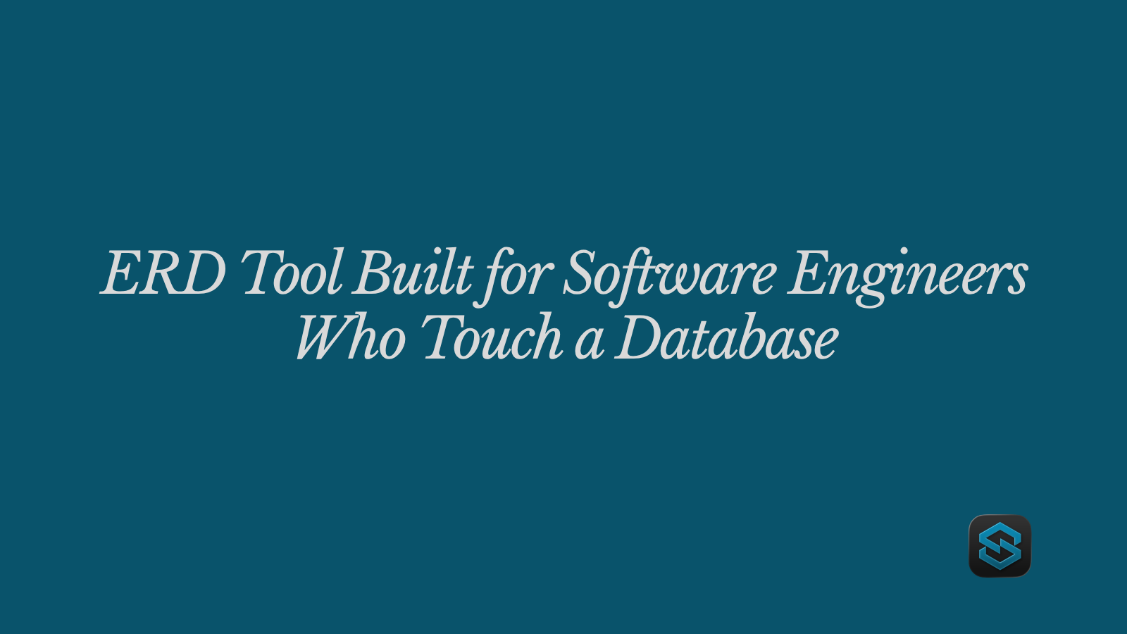 ERD tool built for software engineers who touch a database